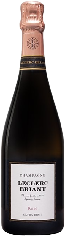 Leclerc Briant Extra Brut rose, licht van kleur chardonnay en een beetje pinot noir
