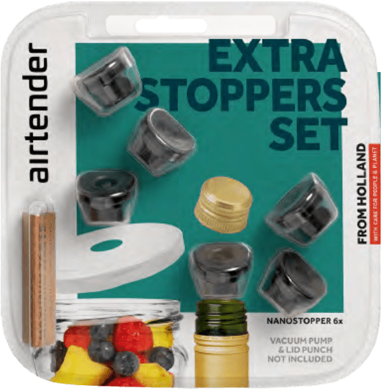 Airtender Wijn 6 Vacumeer dopjes